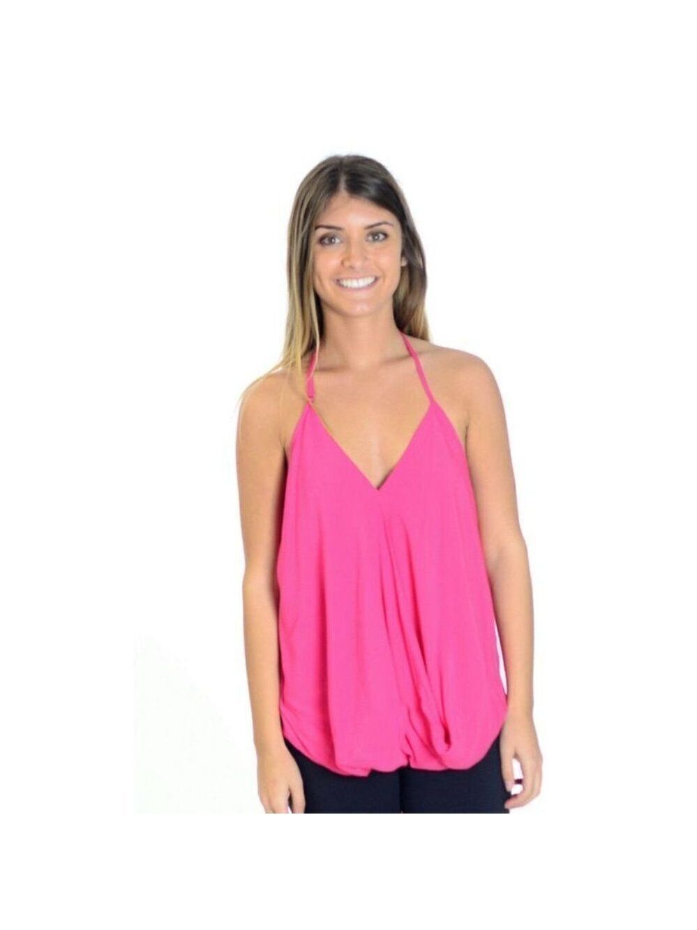 Bishop & Young Bailey Neck Halter Top Crossover L